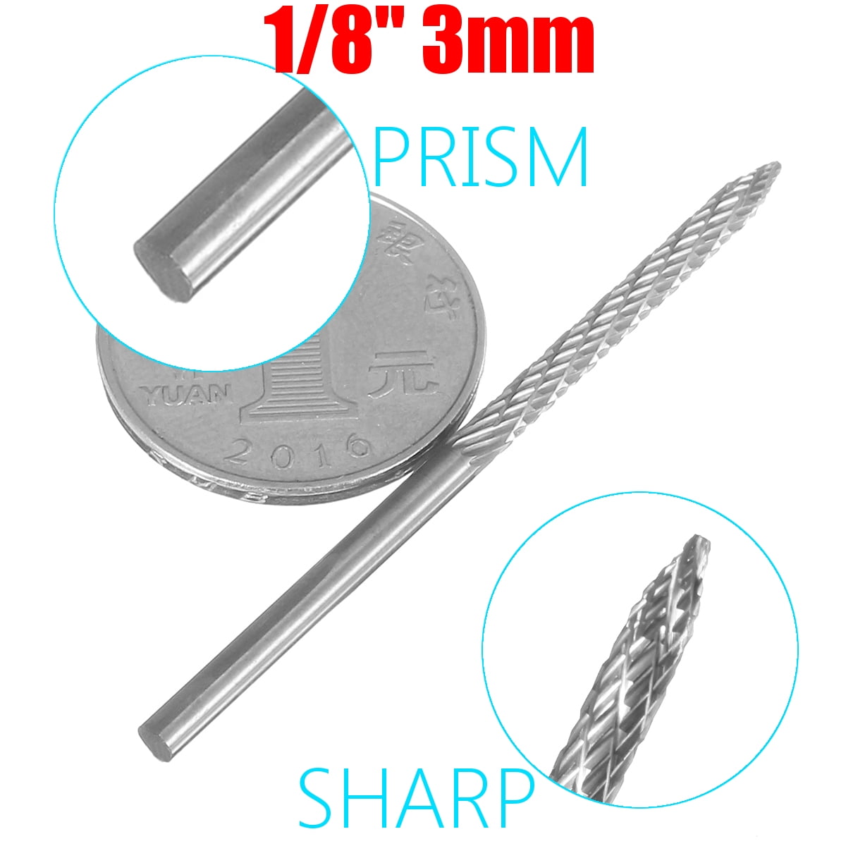 3mm Tire Puncture Repair Carbide Cutting Reamer Drill Bit Carbon Steel