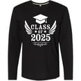 thumbnail image 3 of Inktastic Class of 2025 with Graduation Cap and Wings Long Sleeve T-Shirt, 3 of 5