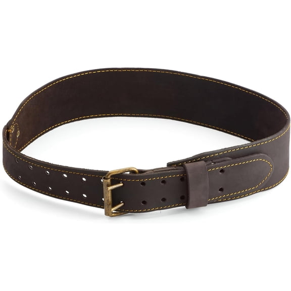 Tools XL Leather Tool Belt 3" Wide Oil-Tanned Leather Belt for Tool Pouch - Adjustable Tool Pouch Belt with Rivet Reinforcements - 40" to 51" Belt Length for Men-P263305