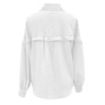 thumbnail image 6 of Women Button Down Dressy Shirts Collared Puff Long Sleeve Ruffle Tops Ladies Fall Elegant Casual Fashion Work Shirt S-XXL, 6 of 6
