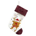 thumbnail image 2 of Large Christmas Stocking, Cute Animal Hanging Stocking with Knitted Cuff, 1 Piece Xmas Stocking, Holiday Christmas Tree Fireplace Decor, Style C, for Festive Season, 2 of 6