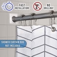 thumbnail image 2 of Adherion Adhesive Shower Curtain Rod Holder | Rod Retainer | No Drilling | Stick On | 3M Adhesive | White | Shower Curtain Rod not included |, 2 of 8