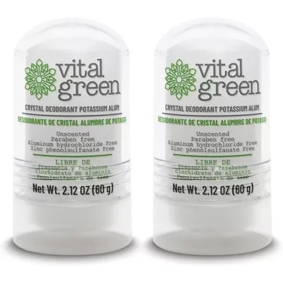 Desodorante Piedra Cristal Alumbre 2 Pack Vital Green