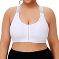 thumbnail image 2 of COMVALUE Wireless Front Closure Bras for Women Compression Mastectomy Bras Surgical Supportive Bra (White, XXL), 2 of 5