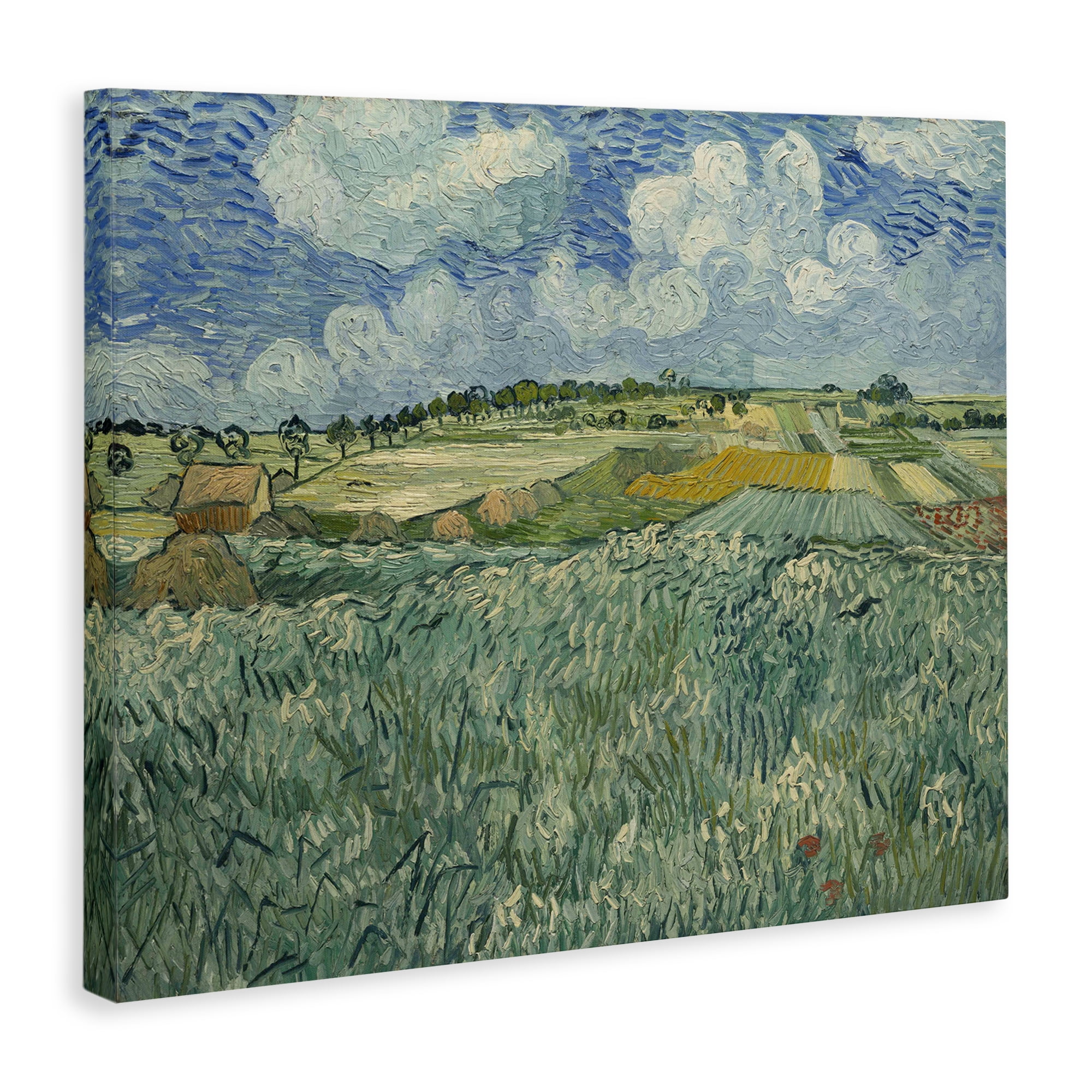 Stupell Industries Classical Van Gogh Farmland Landscape & Nature Painting Wrapped Canvas Art Print Wall Art, 48 x 36