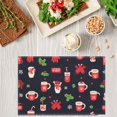 thumbnail image 3 of Christmas-featured Cute and Colorful Washable Placemats for Kitchen - Candy Canes Porch Mat - 6Pcs 17.7"x13" - Gloves Mugs Christmas Elements Entryway Doormat, 3 of 5