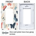 thumbnail image 3 of Yayeee Rocker Switch Wall Plate 1-Gang 4.6"x2.9" Home Decorative Outlet Cover, Beige Butterflies, 3 of 6
