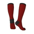 thumbnail image 4 of Easygdp Maroon Soccer Socks Sport Knee High Socks Calf Compression Athletic Socks for Men and Women, 4 of 9