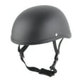 thumbnail image 2 of Motorcycle Low Profile Half Face Helmet Skull Cap Matte Black (L), 2 of 5