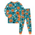 thumbnail image 6 of NOEGOEU Boys Girls Halloween Pajamas Kids Soft Cute Pattern Long Sleeve Sleepwear Set (Green,2-3 Years), 6 of 7