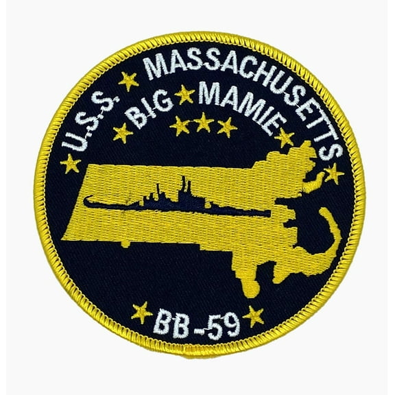 USS Massachusetts BB-59 Patch – Plastic Backing