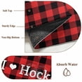 thumbnail image 6 of Area Rug 2x3ft, Hockey Sports Star Red Buffalo Plaid Washable Rugs for Living Room Bedroom, Black Check White Shadow Soft Non-slip Area Rugs Rectangle Floor Carpet for Dining Room, 6 of 9