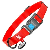 Ultra-Modern Waterproof Dog Collar with Plastic Buckle | Adjustable Dog Collar for Large, Small and Medium Dogs | Heavy Duty Dog Collars with Durable Metal Clasp - Boy & Girl Dog Collars - Red
