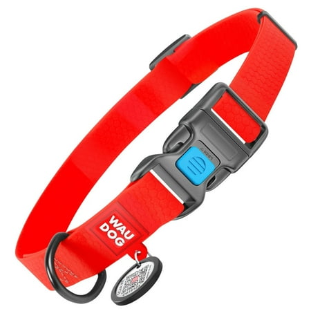 UPC: 4823089323794 | Ultra-Modern Waterproof Dog Collar with Plastic Buckle | Adjustable Dog Collar for Large Small and Medium Dogs | Heavy Duty Dog Collars with Durable Metal Clasp – Boy & Girl Dog Collars – Red
