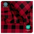 thumbnail image 5 of King Sheet Set - Luxury 1800 Ultra-Soft Microfiber King Bed Sheets - Double Brushed - Deep Pockets - 4 Piece Set - Bedding Sheets & Pillowcases (King, Buffalo Plaid - Red/Black), 5 of 8