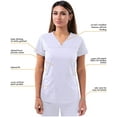 thumbnail image 3 of Adar Pro Scrubs For Women - Sweetheart V-Neck Scrub Top, 3 of 6