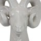 thumbnail image 4 of Cabeza de carnero Benzara para decoración de mesa, cerámica blanca, 34 cm, 4 of 6