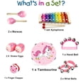 thumbnail image 2 of Juego de instrumentos musicales MAXZONE 12 piezas para niños con bolsa rosa, 2 of 8