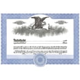 thumbnail image 1 of Short Form Blue Stock Certificate Size 8-1/2" x 11", Blank Stock Certificates For Corporation Laser or Ink Jet Compatiable (10 Pack), 1 of 3