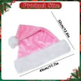 thumbnail image 3 of Santa Hat, Plush Santa Hats, Unisex Velvet Fabric Christmas Hat with Comfort Lining & Plush Brim, Xmas Santa Holiday Hat for Adults, 1 Pcs, 17.7x12.6", 3 of 3
