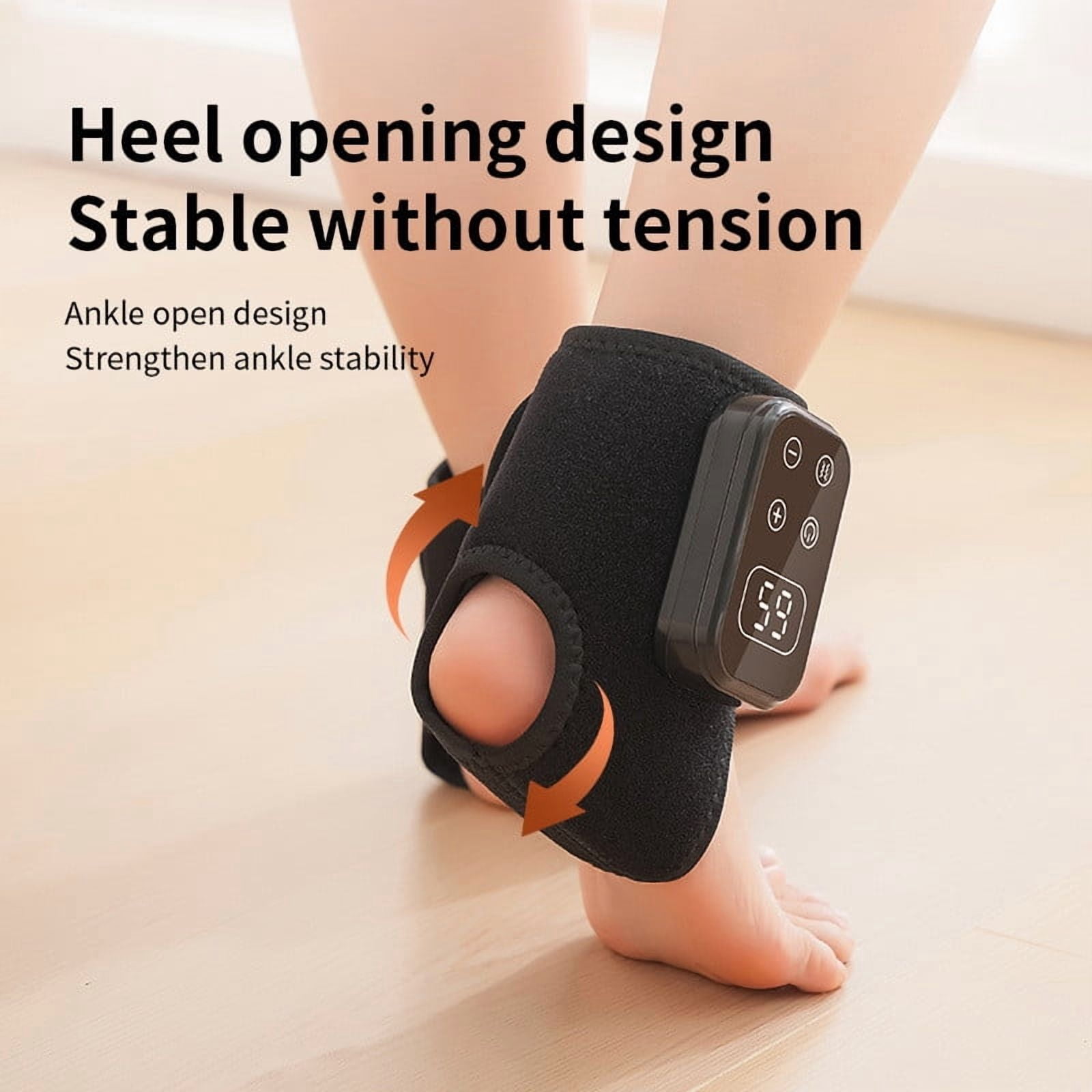 FHBVT Foot Ankle Massager Wireless Portable 3-Speed Vibration 5-Temperature Heat Therapy Rechargeable Lightweight for Home Office Travel Daily Foot Care Muscle Relief Fatigue Reduction Gift Decor