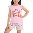 thumbnail image 2 of Edvintorg Girls Clothes Size 6 Fashion Printed Fly Sleeve Casual Top and Boyshort 2 Piece Sets for Girls Size 6M-6Y, 2 of 6