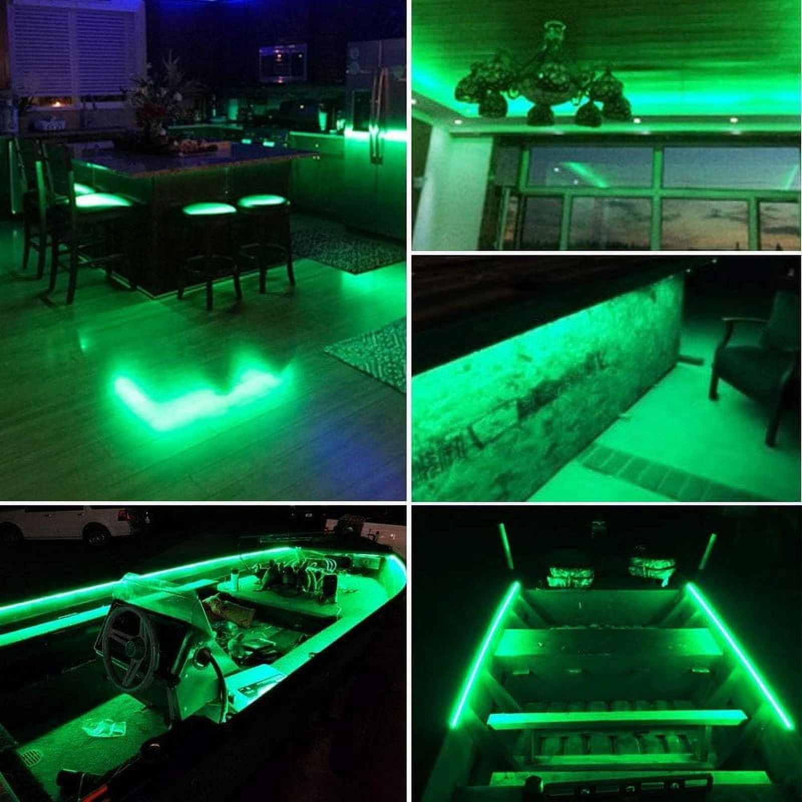 Boat LED Lights Strip Marine Pontoon Boat Light for 12V Interior Courtesy Deck Accent Decorative Lights Waterproof for Fishing Duck Bass Boat Kayak Sailboat Blue LED Lighting Strip 16.4FT/5m