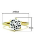 thumbnail image 2 of Bague en Acier Inoxydable avec Grade AAA CZ Transparent pour Femmes Style Pierre Claire TK1406 Taille 10, 2 of 4