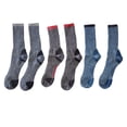 thumbnail image 2 of Omni Wool Unisex Merino Wool Multi-Sport Warm Hikers Hunting Socks, 3 Pairs, 73713 (Red/Blue/Grey, M (M: 6-9, W: 7-10), 2 of 3