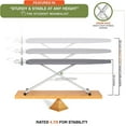 thumbnail image 2 of Xabitat 47" x 18" Deluxe Ironing Board with Wall Mount Storage, Safety Iron Rest - Gray, 2 of 6