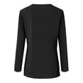 thumbnail image 4 of kytmyeq Women's Fashionable And Casual O Neck Long Sleeve T Shirt Top Basic V Neck Regular Top, 4 of 4