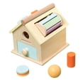 thumbnail image 3 of Object Permanence Box Developmental Ball Coins Drop Toy House Balls Matching Box, 3 of 9