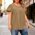 thumbnail image 7 of Neewe Womens Plus Size Crewneck T Shirts Short Sleeve Tops Casual Summer Tshirts Loose Fit Tee L-4XL, 7 of 7