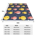 thumbnail image 3 of Pofeuu Cute Puffer Fish Print Ultra-Soft Micro Fleece Blanket,for Bed Or Sofa,All Season Throw Blankets Flannel Blanket-60"x50", 3 of 7