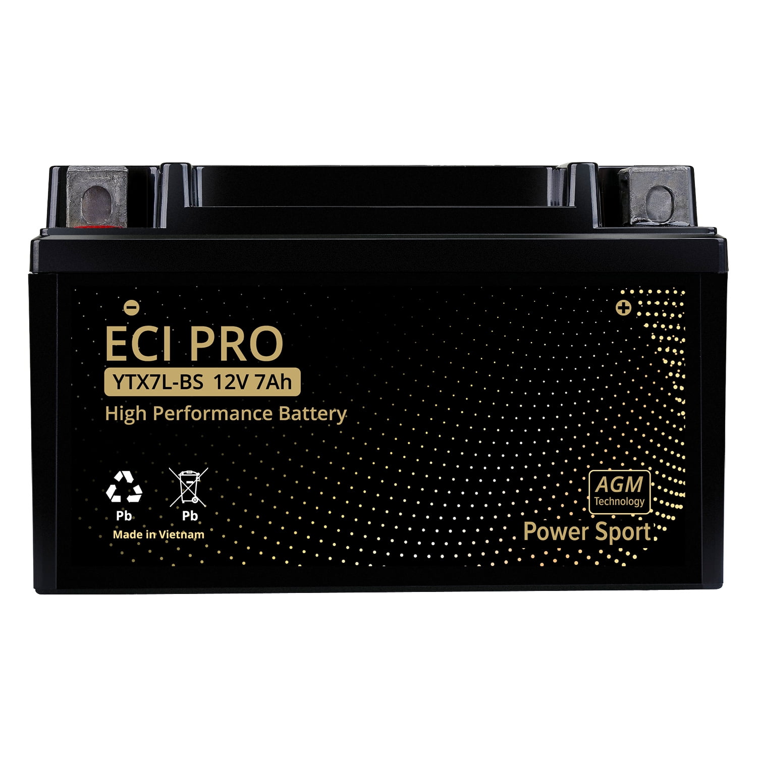 ECI Pro YTX7A-BS 12V 7Ah Powersports Battery