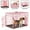 Pink, variant on YRLLENSDAN 24 inch Dog Crate, Dog Kennel Dog Crate Folding Metal Dog Crate With Double-Door,Divider Panel, Removable Tray And Handle Pet Dog Cages For Small Dogs Indoor Outdoor, Black