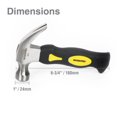 thumbnail image 4 of WorkPro 8Oz Mini Claw Hammer ,Stubby Fiberglass Handle, 4 of 5