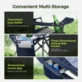 thumbnail image 6 of Sophia & William 2 Pack Oversized Camping Chair Heavy-Duty Steel Frame Supports 450Lbs, Foldable Outdoor Lawn Chair with Cup Holder for Backyard & Camping, Blue, 6 of 12