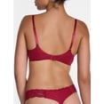 thumbnail image 4 of Joyspun Women's Microfiber and Lace Thong Panties, 3-pack, Sizes to 3XL, 4 of 8