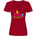 thumbnail image 3 of Inktastic Aloha Beaches, Flowers, Pineapple, Cocktail Women's V-Neck T-Shirt, 3 of 5