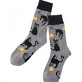 thumbnail image 5 of Mens Plus Size Mid Calf Cotton Socks Animal Life Theme Casual Knit Crew Socks For Larger Feet With Cat Pattern, 5 of 9