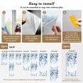 thumbnail image 6 of Blue Eucalyptus Leaves Window Privacy Film, Watercolor Botanical Weeping Leaf Static Cling UV Sun Blocking Heat Control Window Tint Day and Night, Non-Adhesive One Way Privacy Cover 17.7''x39.3'', 6 of 7