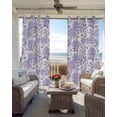 thumbnail image 4 of Purple Flowers Blackout Curtains 84 Inches Long for Bedroom, Botanical Floral Vintage Wildflower Thermal Insulated Room Darkening Black Out Window Curtain Panels Grommet Drapes for Living Room, 4 of 8