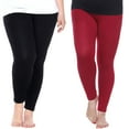thumbnail image 1 of White Mark Leggings Extensibles Doux pour Femmes, Lot de 2, 1 of 2