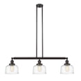 thumbnail image 2 of Innovations Lighting 213-13-41 Bell Linear Bell 3 Light 41" Wide Linear Pendant - Oil, 2 of 5