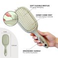 thumbnail image 3 of TADA Natural Beauty Hair Brush Detangler for Curly, Thick, Wavy, and Thin Hair - Ventilation Holes for Quick Drying and Styling, Detangler Brush for Women, Men, Kids (4 Colors) (Green), 3 of 5