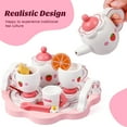 thumbnail image 3 of MasteelfCA Wooden Tea Set Kids Tea Ware Toys Creative Children Pretend Play Food Kitchen Toys Set Wood Tea Cup Teapot Toys, 3 of 8