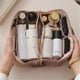thumbnail image 2 of Large Capacity Waterproof Makeup Bag in Blue Pu Leather for Travel, 2 of 5
