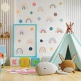 thumbnail image 3 of Rainbow Star Dot Wall Decal Stickers for Boys Girls Kids Bedroom Removable Rainbow Wall Stickers for Nursery Room DIY Decorations, 3 of 5
