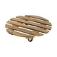 thumbnail image 2 of Soporte para plantas de madera con ruedas Soporte para macetas con rodillas de gran resistencia | Madera amarilla impermeable, 25x25x6,5cm | Base de macetas interior exterior | Resistente al sol, 2 of 6